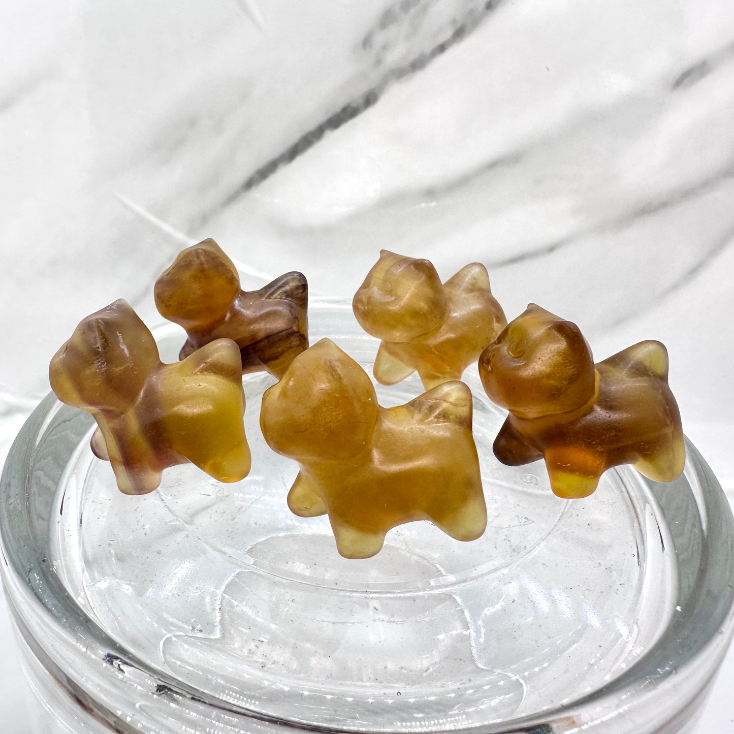 Mini Fluorite Crystal Cats - Katie's Mystic Crystals