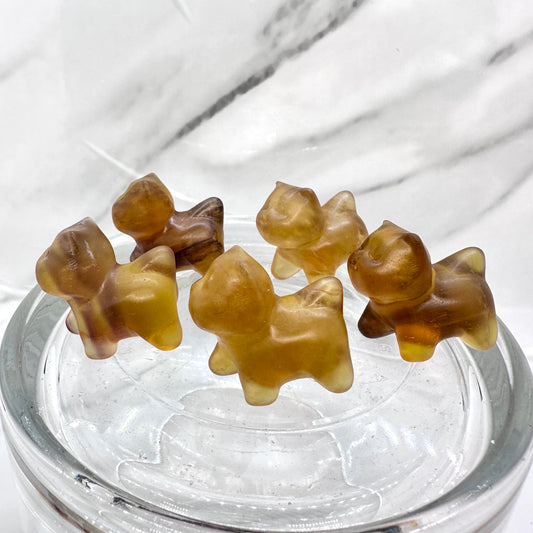 Mini Fluorite Crystal Cats - Katie's Mystic Crystals