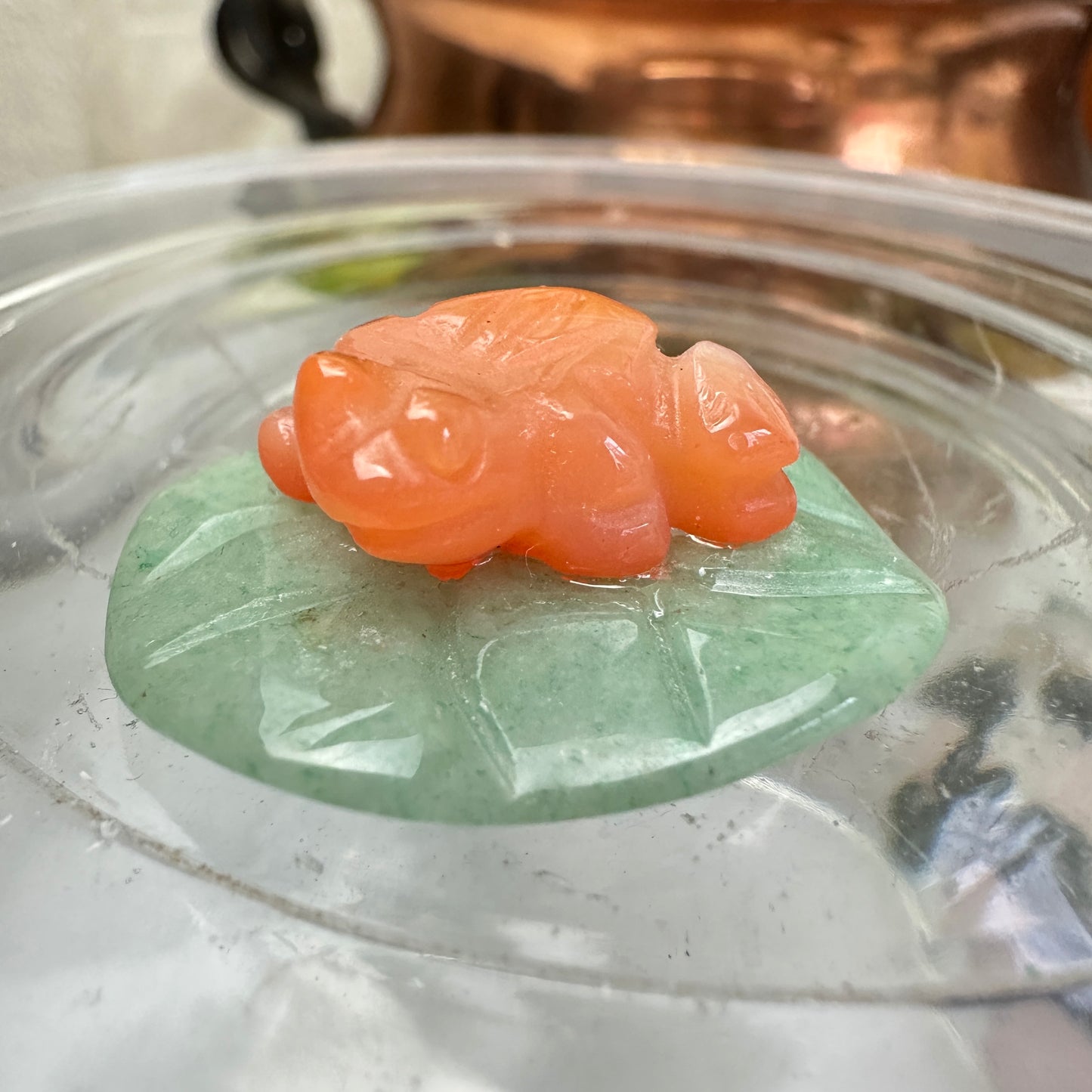 Mini Crystal Creatures on Lilypads and Leaves