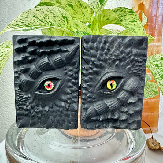 Obsidian Dragon Eye Book Carving — 3.1 x 2.2 x 1 inch
Protection | Power | Ancient Wisdom