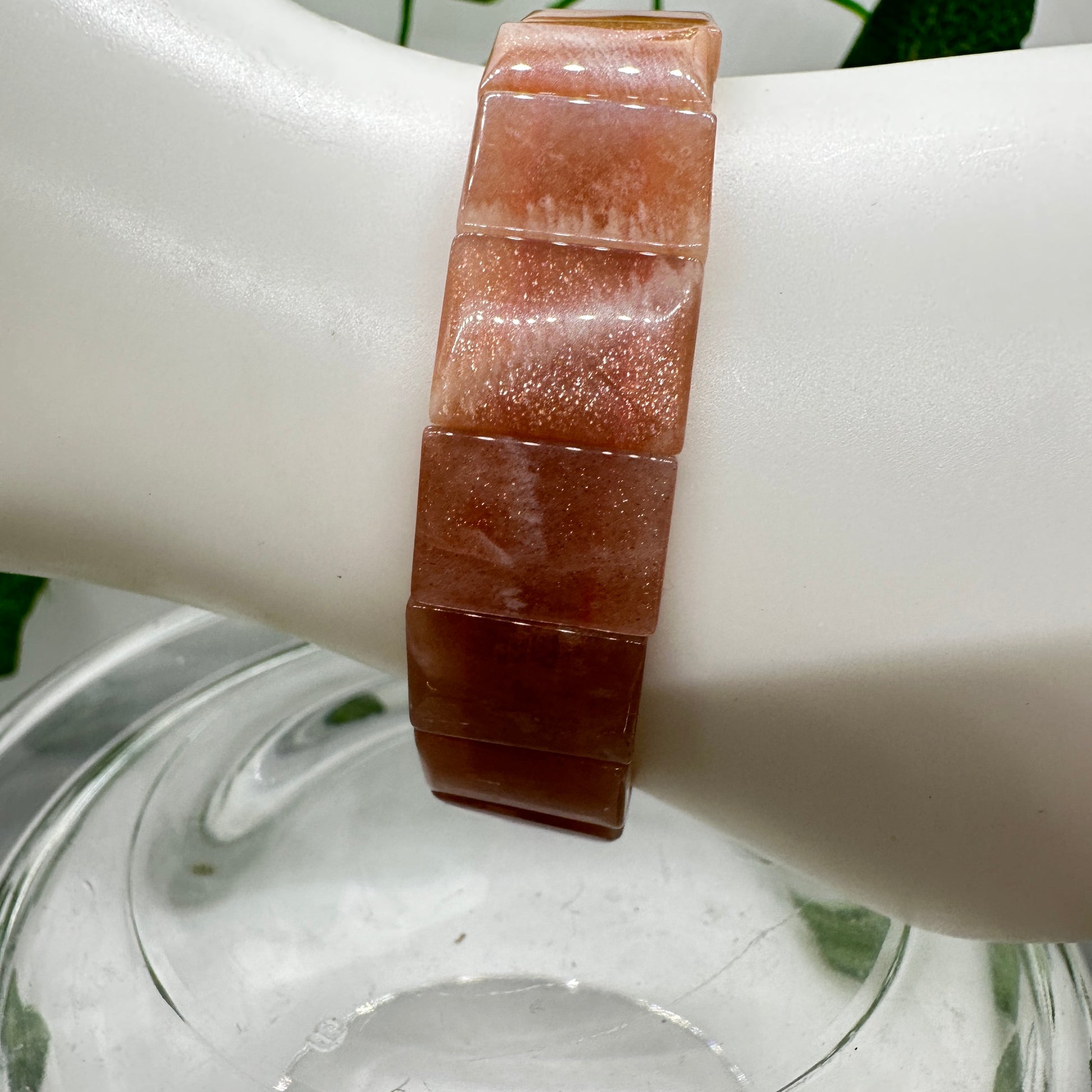 Peach Moonstone with Sunstone Bracelet - Katie's Mystic Crystals