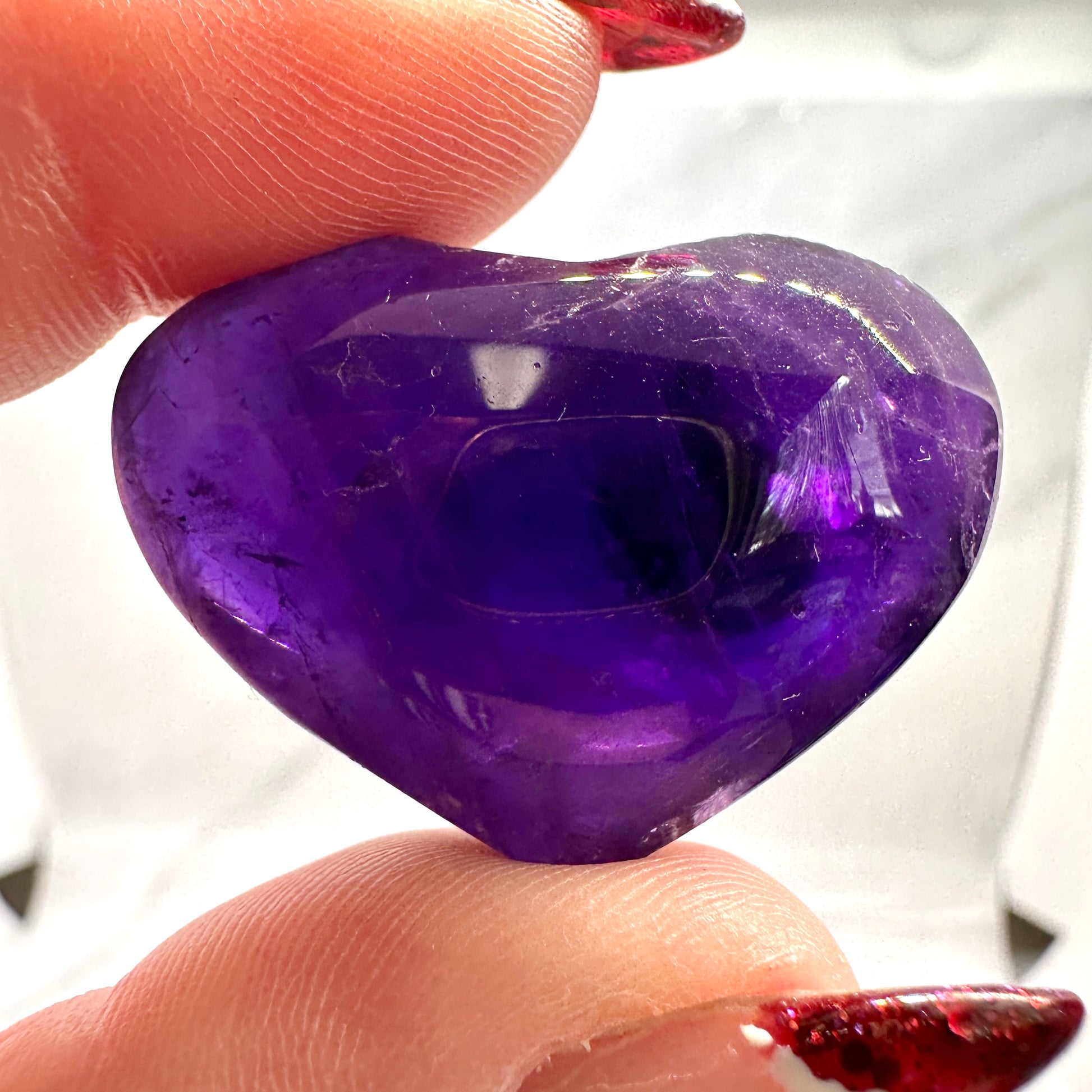 Mini Amethyst Crystal Hearts Intuitive Pick - Katie's Mystic Crystals