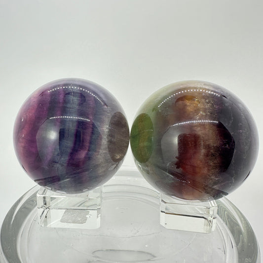 54mm Rainbow Fluorite Sphere - Katie's Mystic Crystals