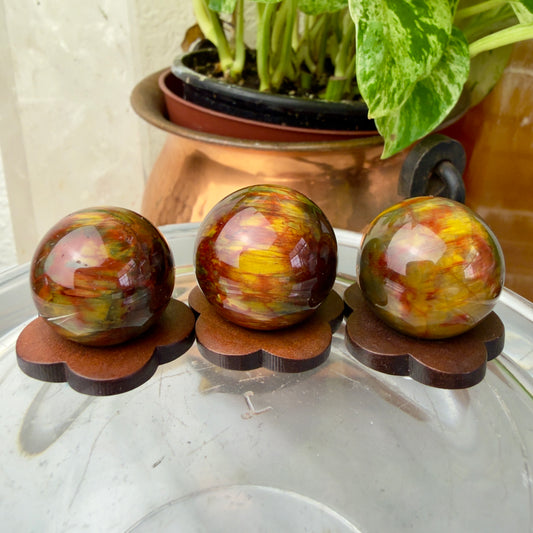 ✨ Pietersite Mini Spheres – A 23.6mm | B 22.8mm | C 21.4mm ✨