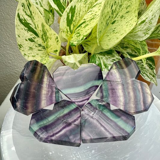 Rainbow Fluorite Heart - Intuitive Pick - Katie's Mystic Crystals