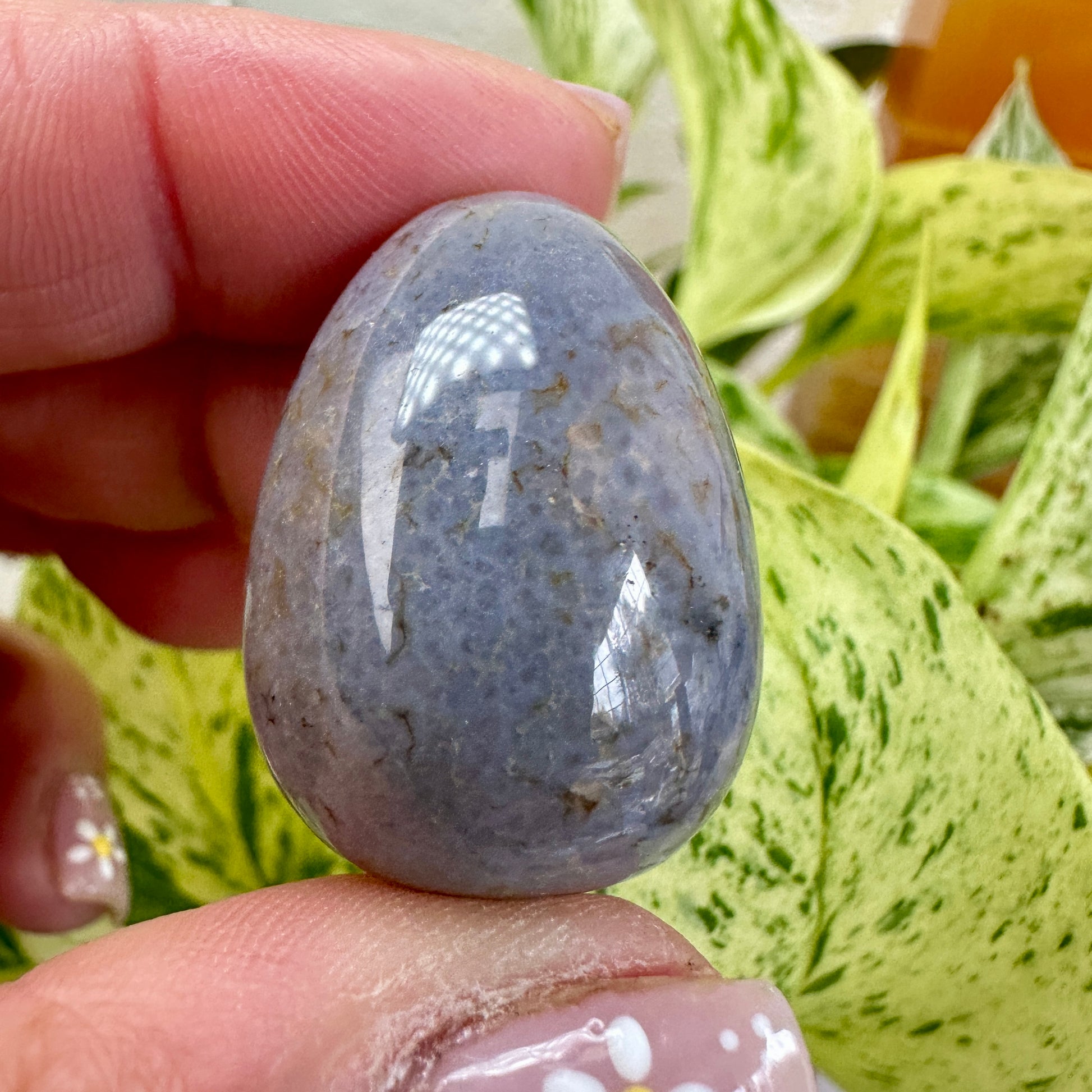 Grape Agate Egg - 1.1-1.25 inch - Katie's Mystic Crystals