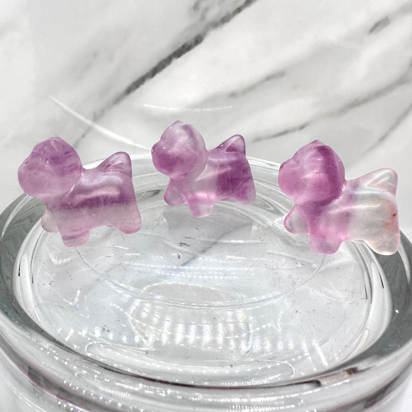 Mini Fluorite Crystal Cats - Katie's Mystic Crystals