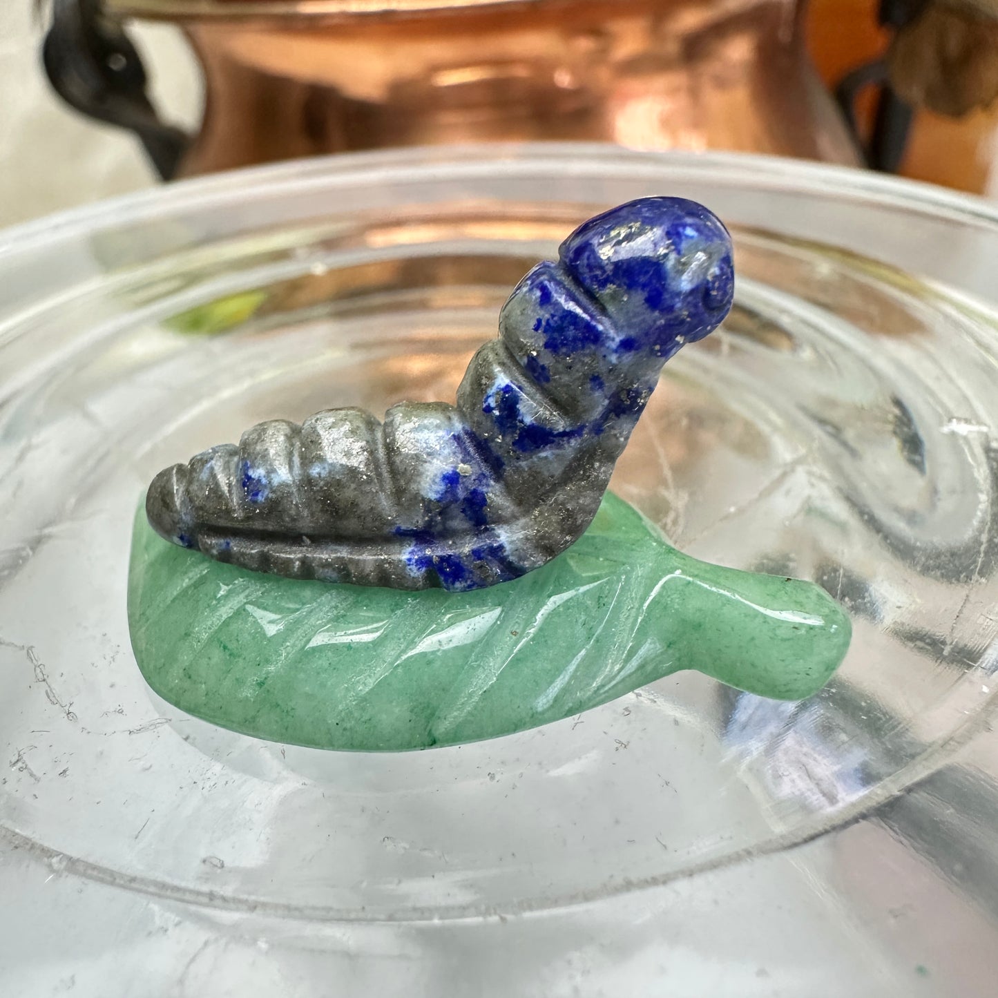 Mini Crystal Creatures on Lilypads and Leaves