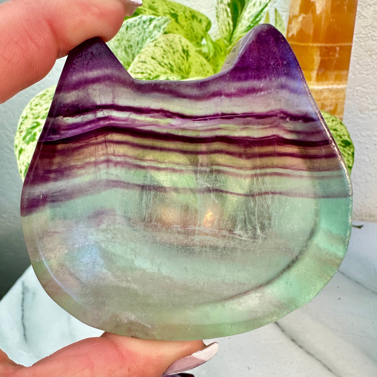 Rainbow Fluorite Bowls — Heart, Moon, Cat
Clarity | Harmony | Spiritual Flow - Katie's Mystic Crystals