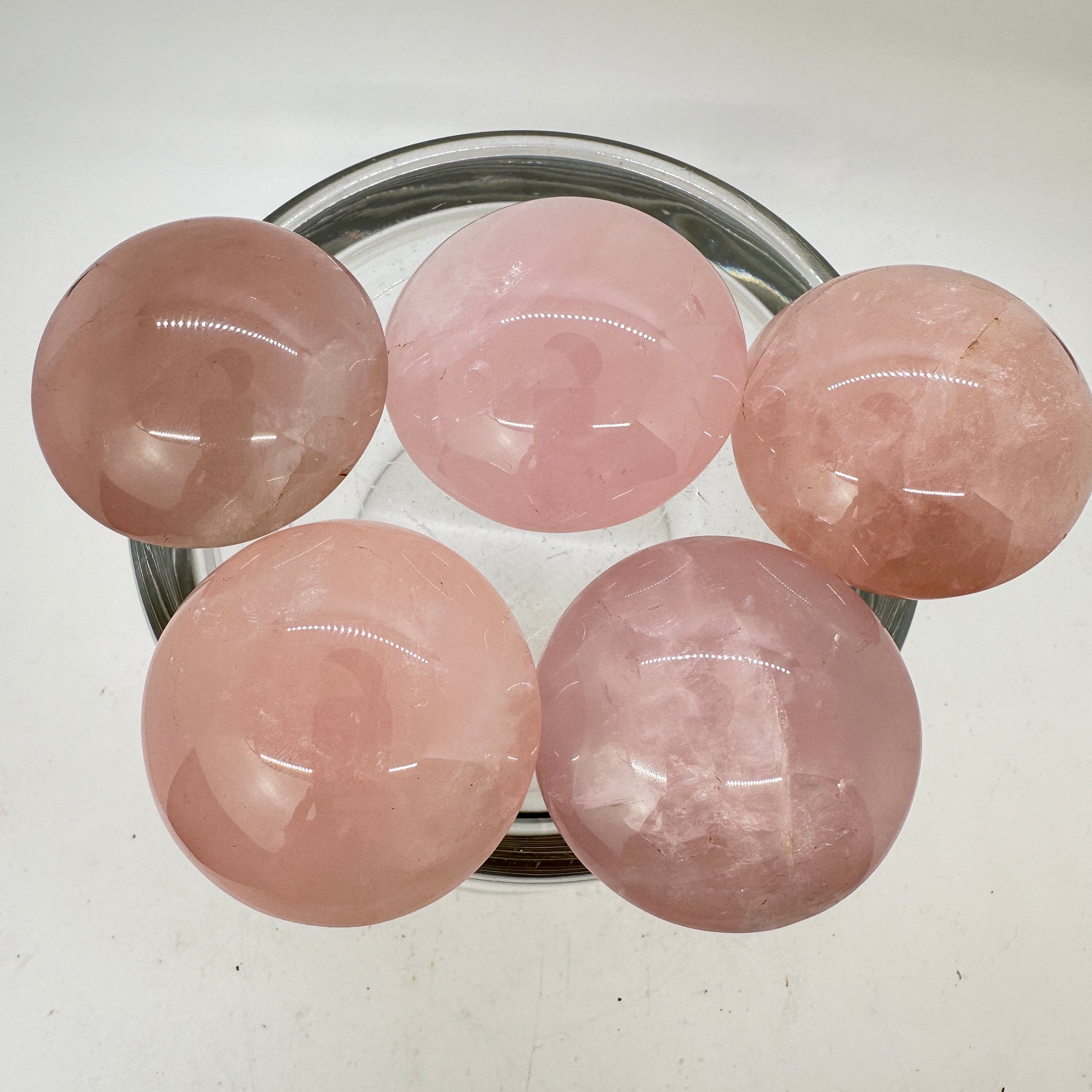 Rose Quartz Palm Stones - Katie's Mystic Crystals