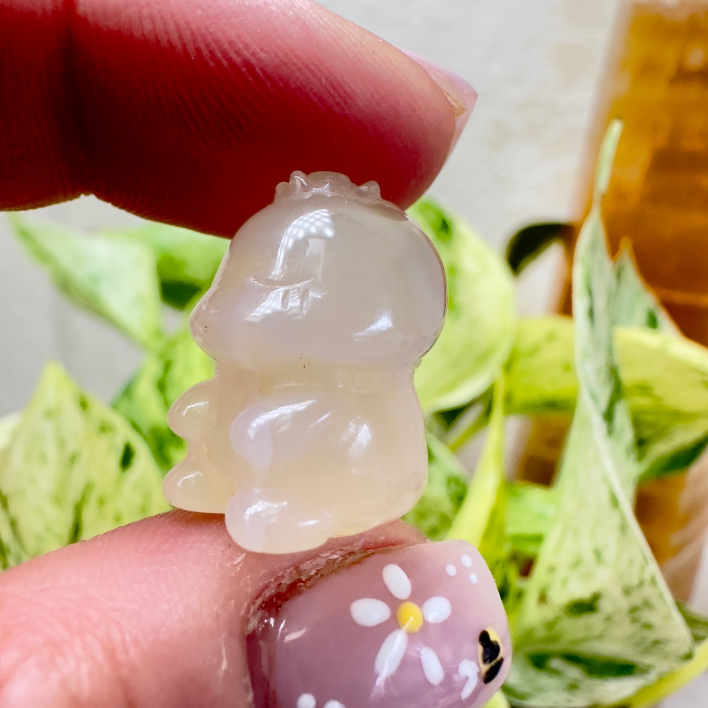 Mini Flower Agate Dino - 0.7 inch