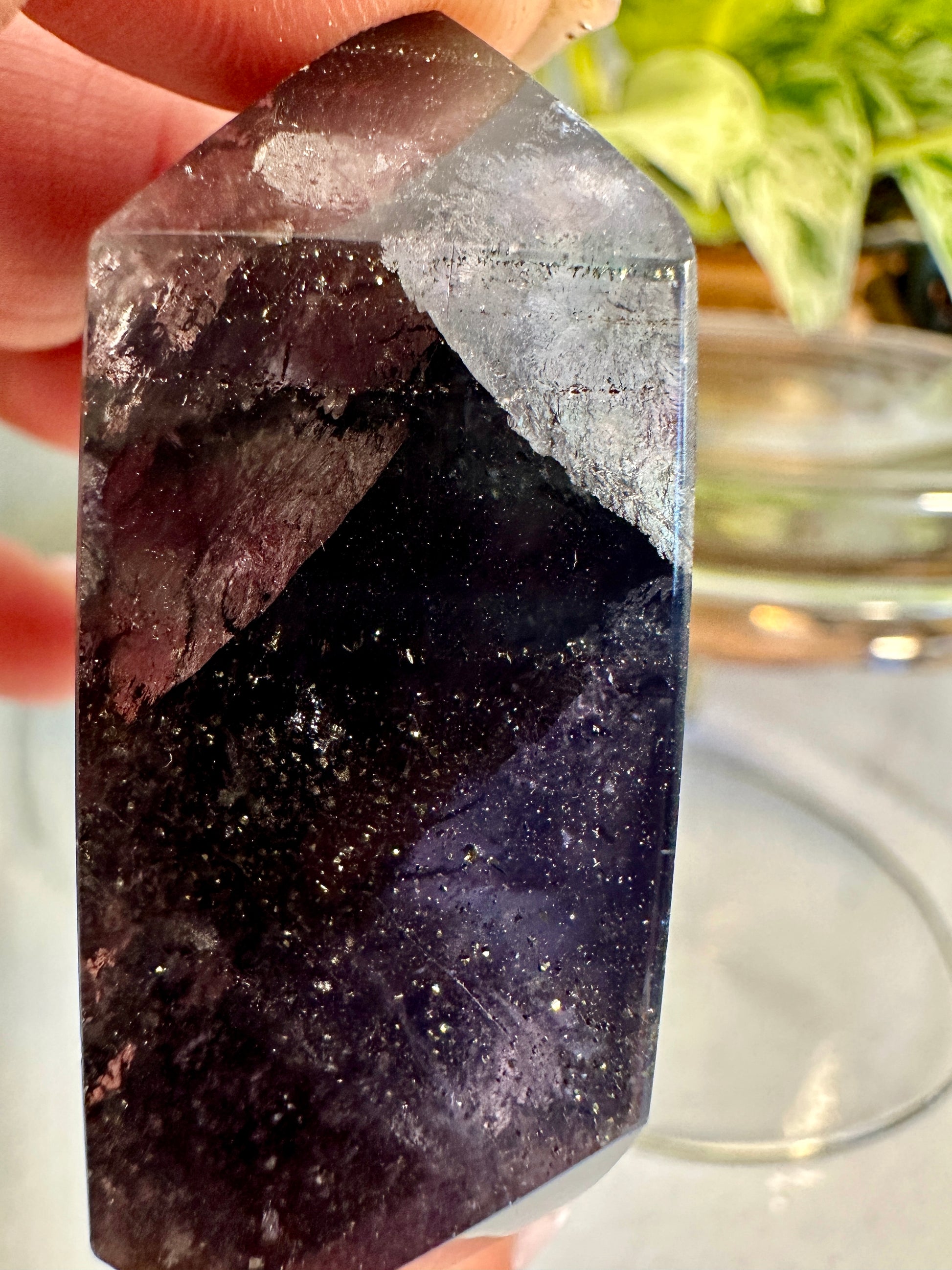 Pyrite in Fluorite Raw Edge Tower — G
2.2 in tall × 1.5 in wide × 0.8 in thick | 3.4 oz
Clarity | Prosperity | Energetic Shielding - Katie's Mystic Crystals