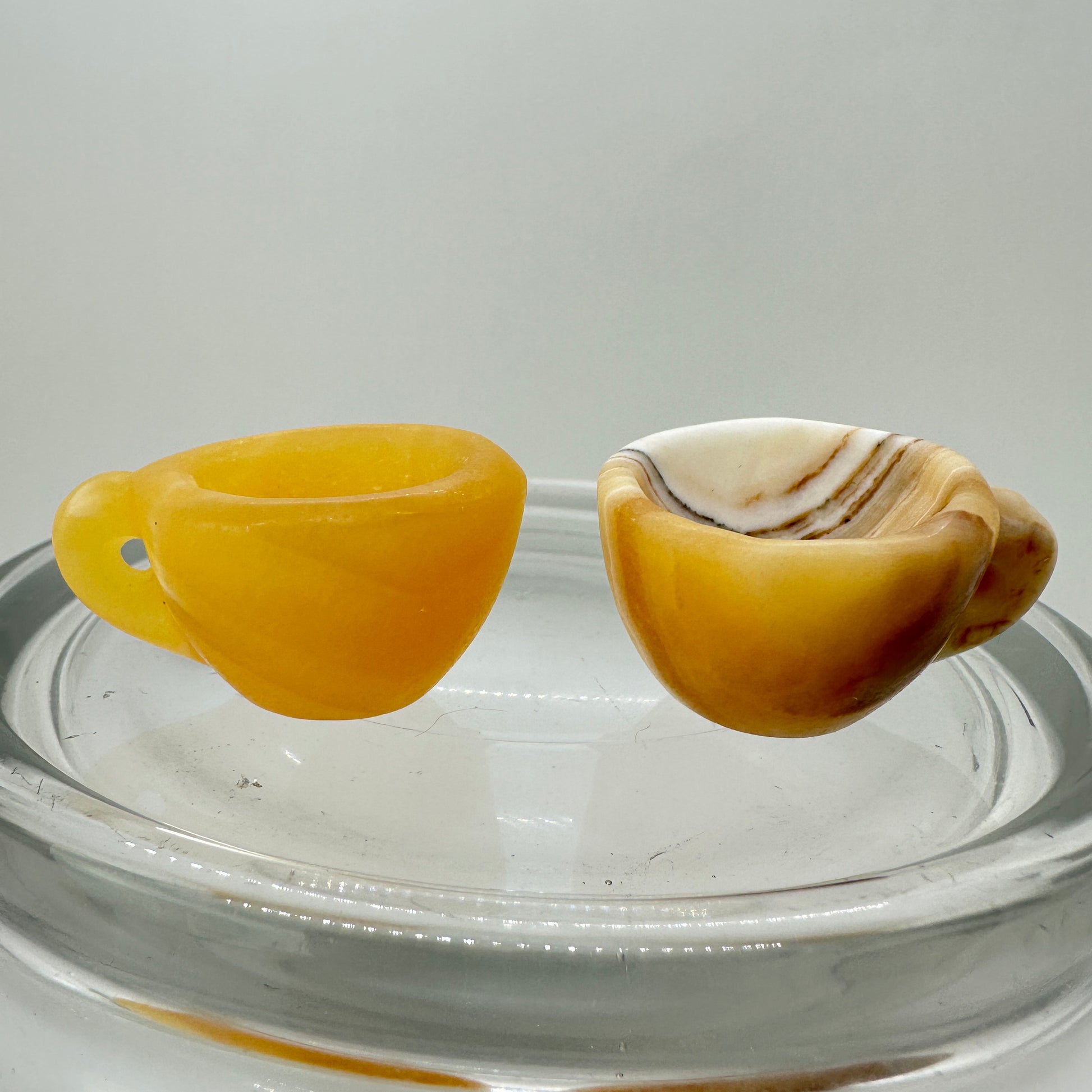Yellow Calcite Mini Tea Cups - Katie's Mystic Crystals