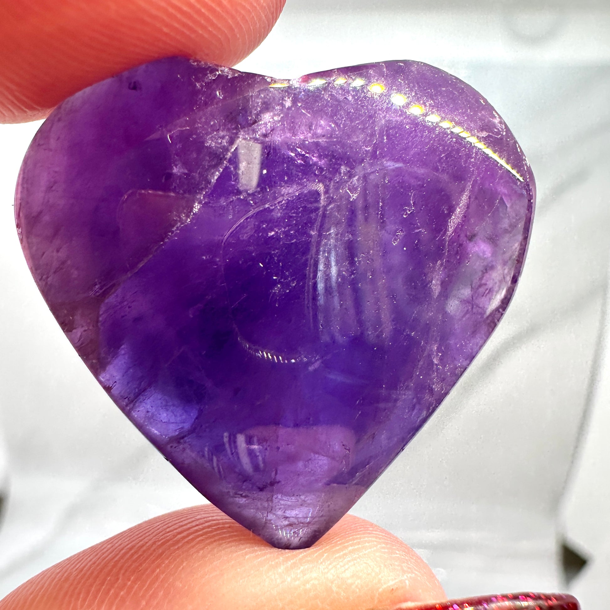 Mini Amethyst Crystal Hearts Intuitive Pick - Katie's Mystic Crystals