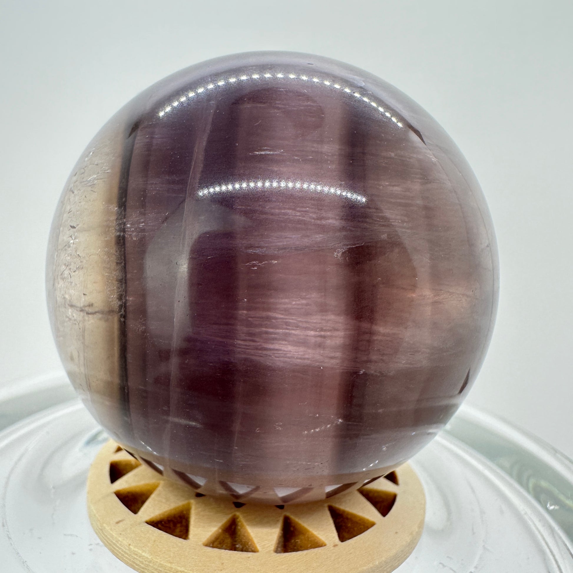 Mica In Rainbow Fluorite Sphere - Katie's Mystic Crystals