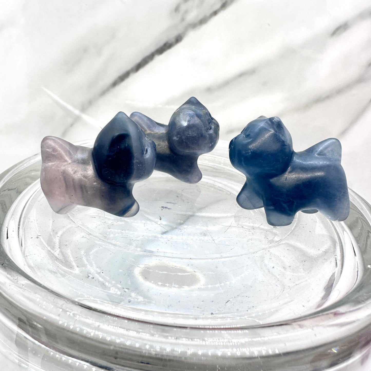 Mini Fluorite Crystal Cats - Katie's Mystic Crystals