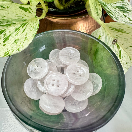 Rose Quartz Button - 20mm