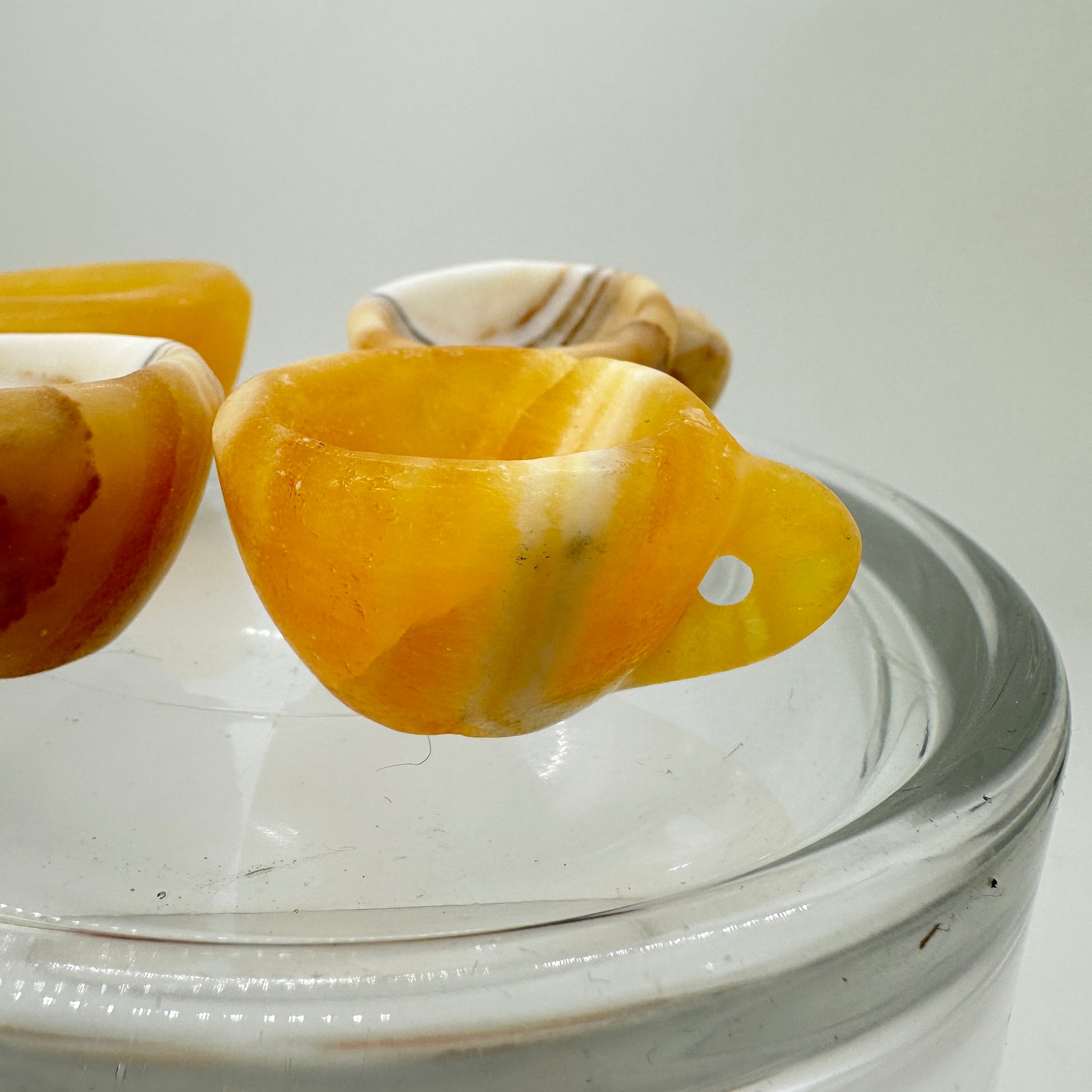 Yellow Calcite Mini Tea Cups - Katie's Mystic Crystals