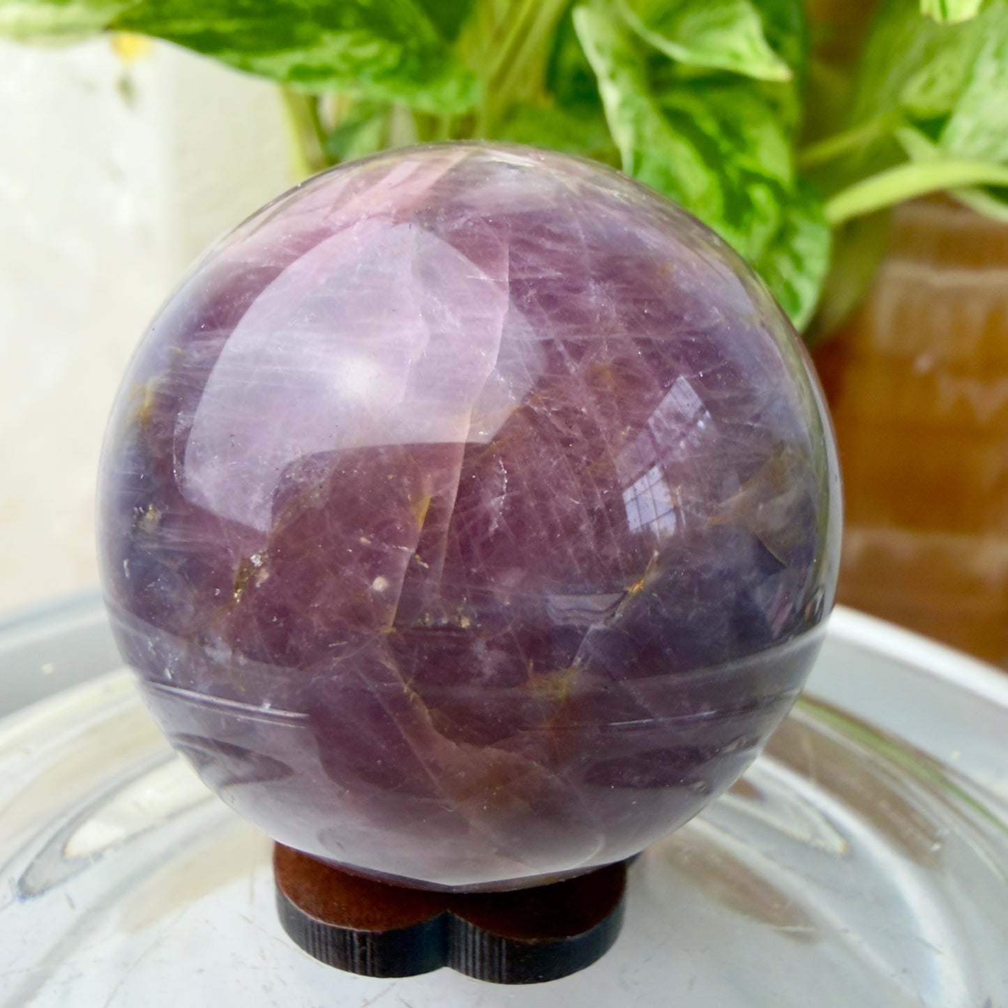 Purple Rose Quartz Sphere – 43.7mm | Love • Healing • Tranquility 💜🌹✨