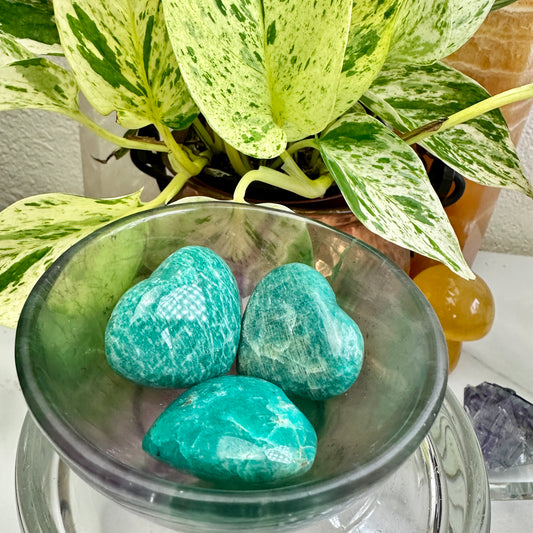 Amazonite Heart - 1 Inch - Imperfect