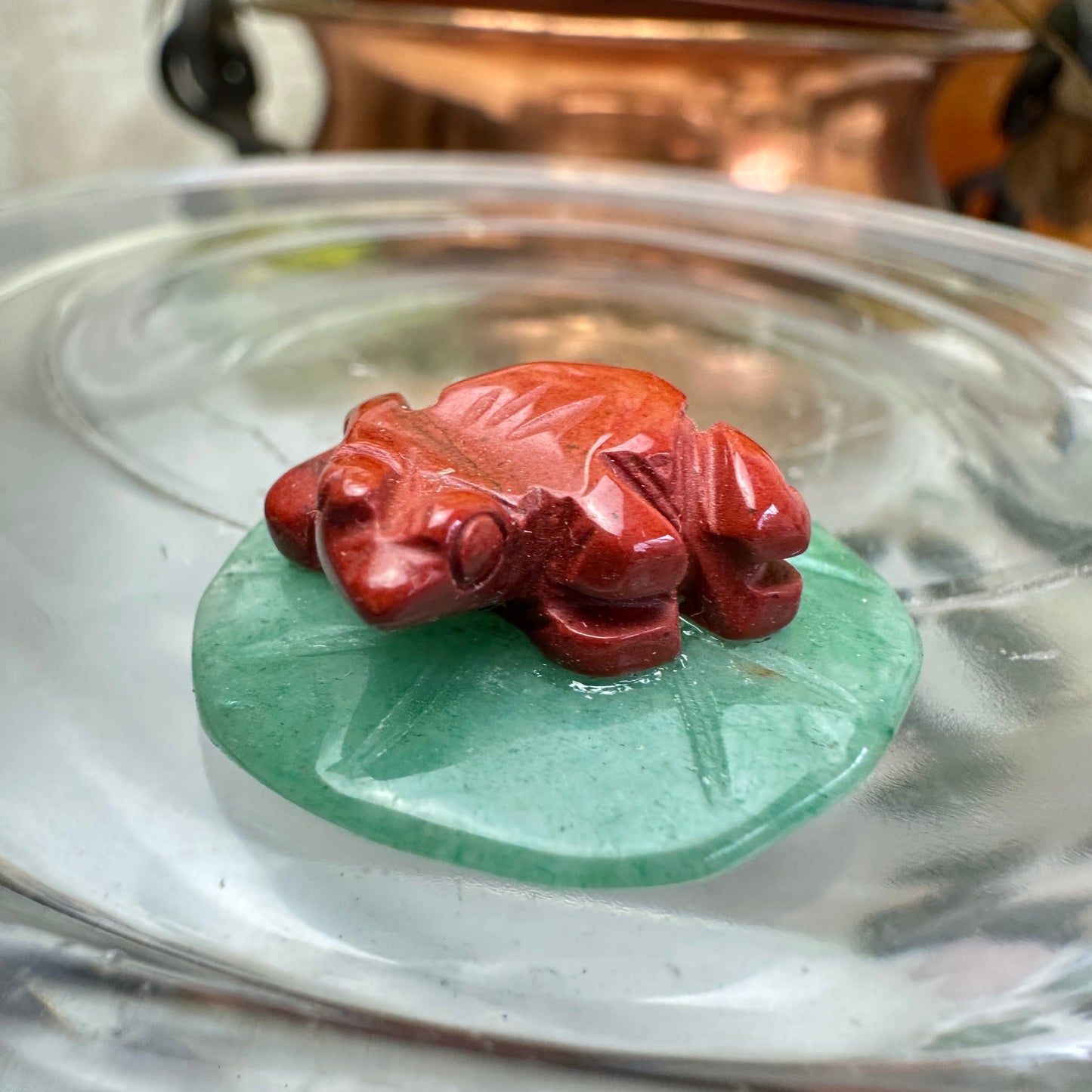 Mini Crystal Creatures on Lilypads and Leaves