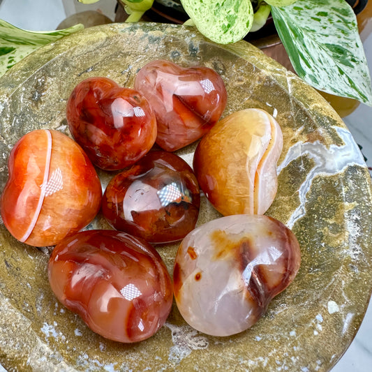 Carnelian Heart - 1 Inch - Intuitive Pick