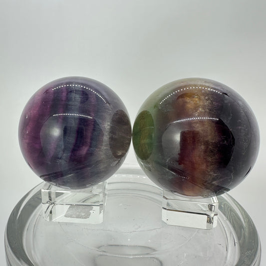 54mm Rainbow Fluorite Sphere - Katie's Mystic Crystals