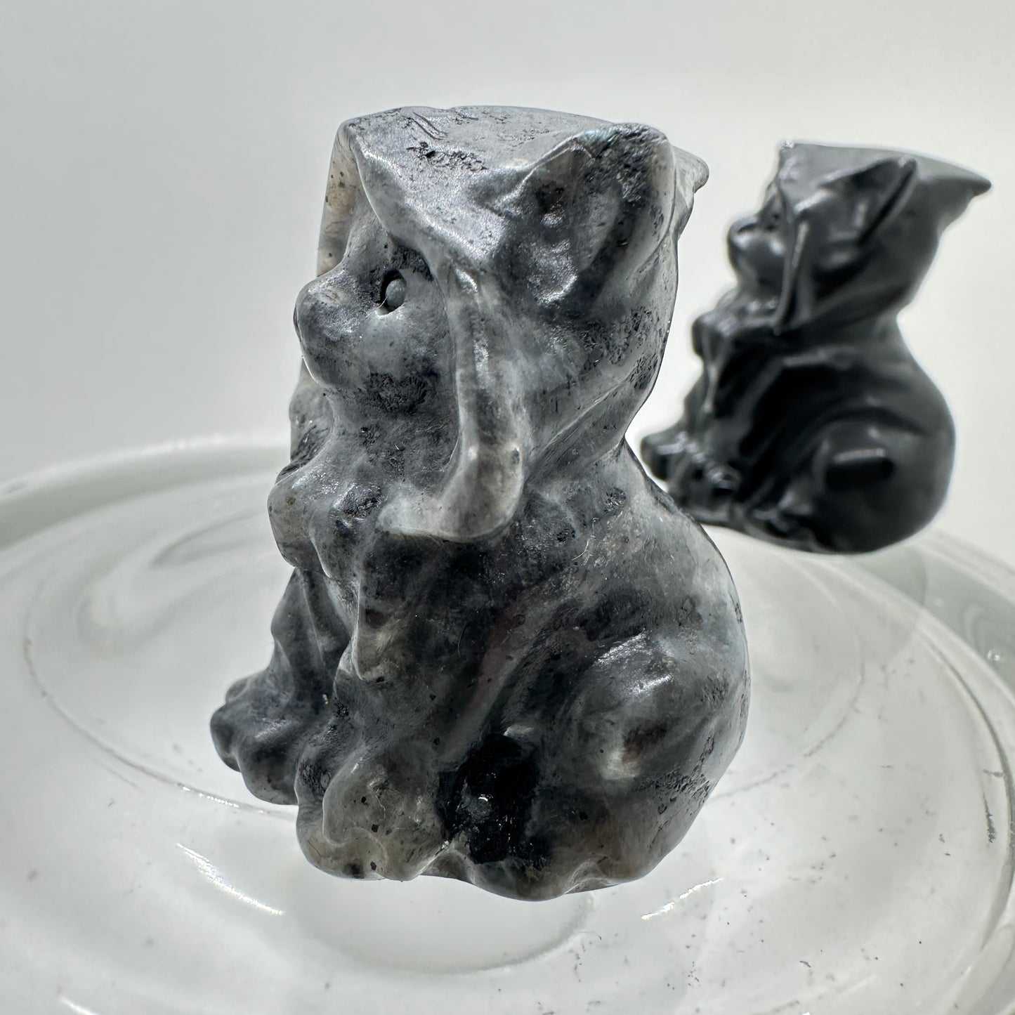 Hooded Crystal Cat - Rose Quartz