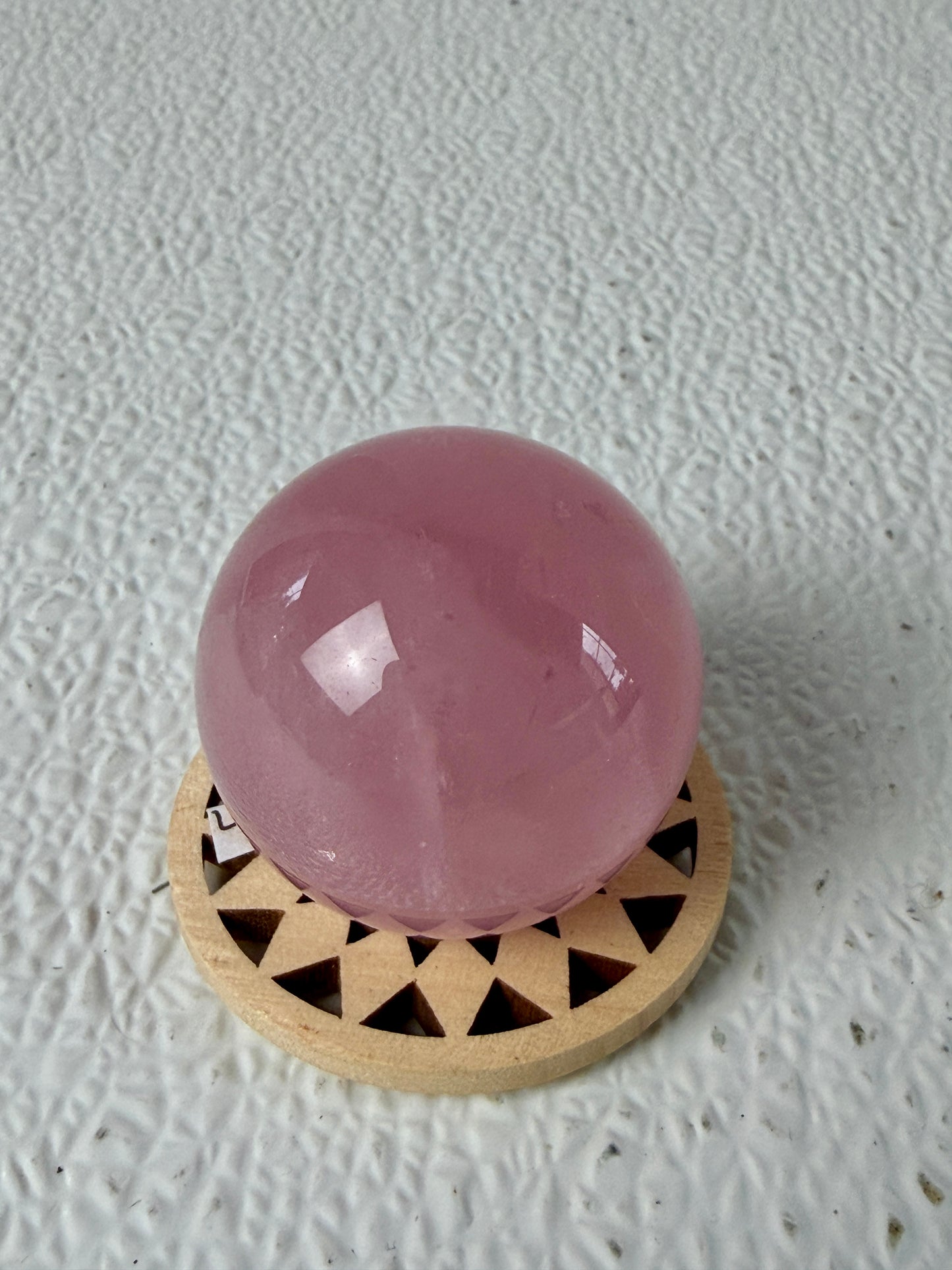 Deep Pink Rose Quartz Sphere (96g) – Gem-Grade High Color Saturation Crystal