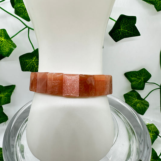 Peach Moonstone with Sunstone Bracelet - Katie's Mystic Crystals