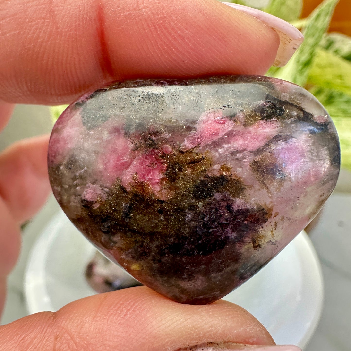 Imperfect Rhodonite Hearts - Intuitive Pick