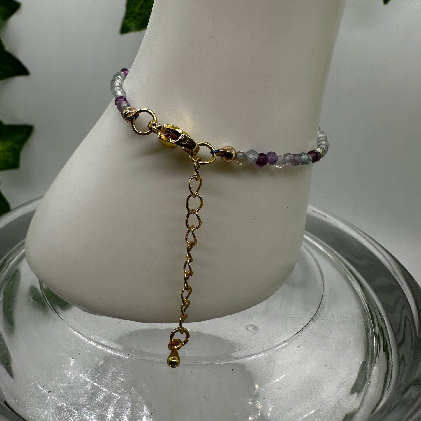 Minimalist Faceted Rainbow Fluorite Bracelet - Katie's Mystic Crystals
