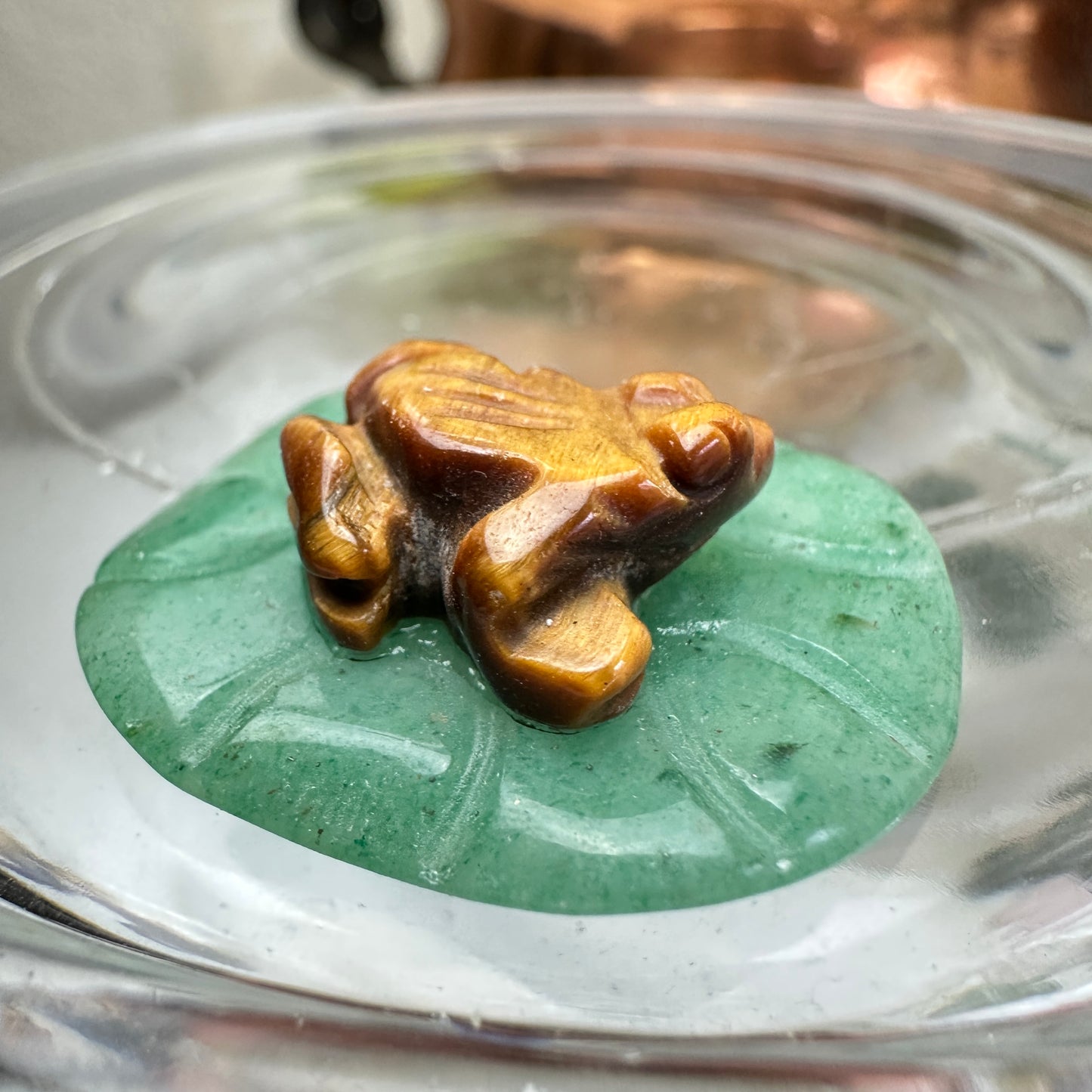 Mini Crystal Creatures on Lilypads and Leaves