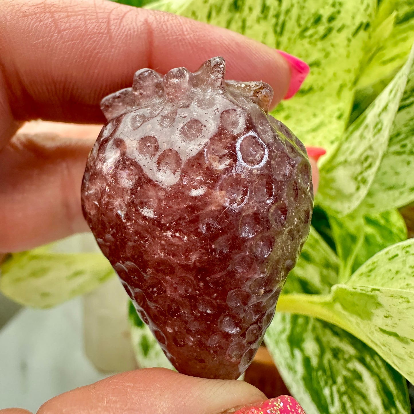 Red Aventurine Strawberry Carvings - Katie's Mystic Crystals