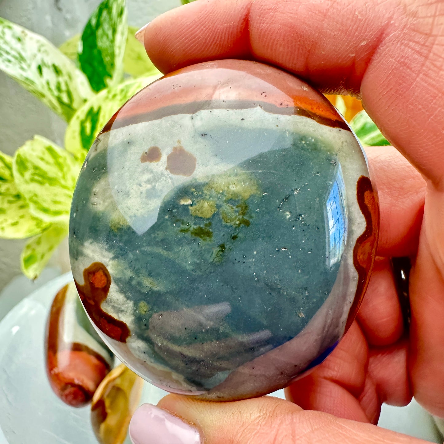 Polychrome Jasper Palm Stones - Katie's Mystic Crystals