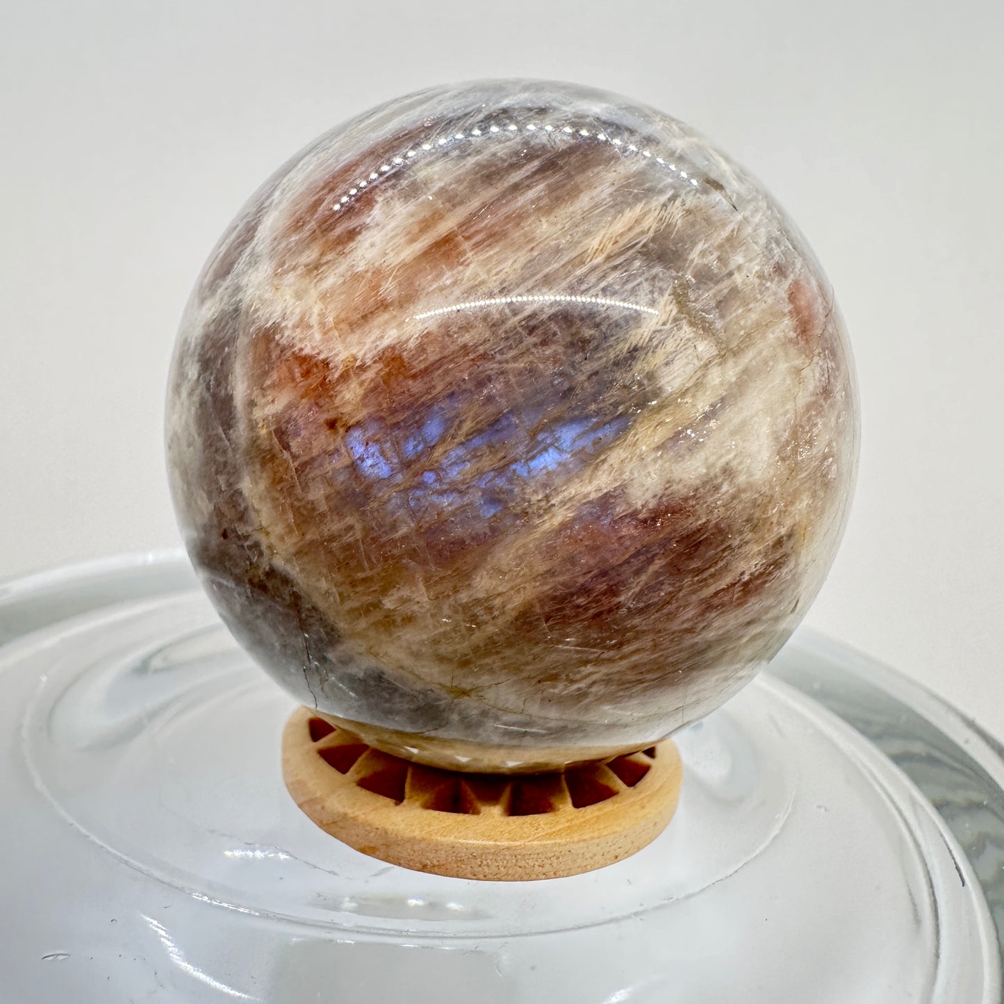 Moonstone with Sunstone Spheres - Katie's Mystic Crystals