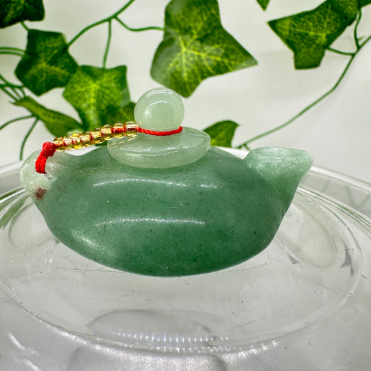 Green Aventurine Mini Tea Pot - Katie's Mystic Crystals