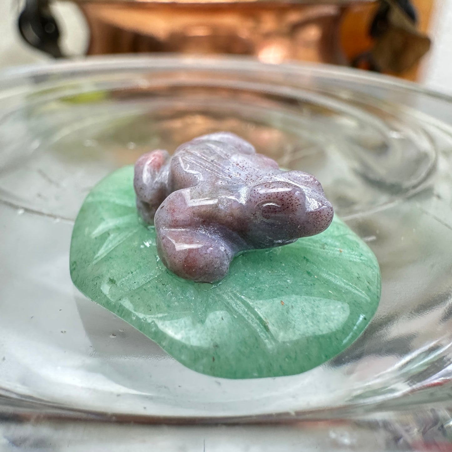 Mini Crystal Creatures on Lilypads and Leaves