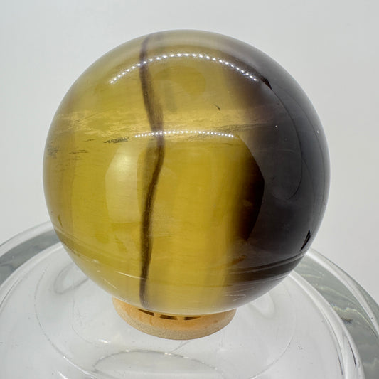 68mm Yellow Fluorite Sphere - Katie's Mystic Crystals