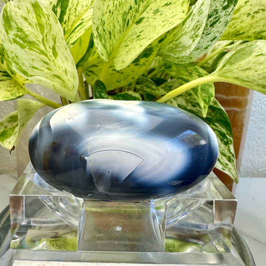 Orca Agate Palm Stone (H)