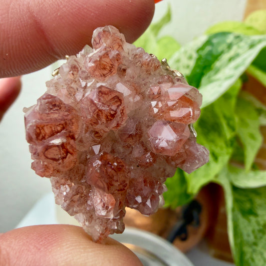 Red Phantom Quartz Pendant – 1.5 inch | Transformation • Strength • Inner Fire 🔥💎✨
