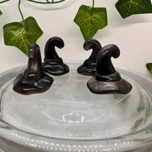 Mini Obsidian Witch Hats - Katie's Mystic Crystals