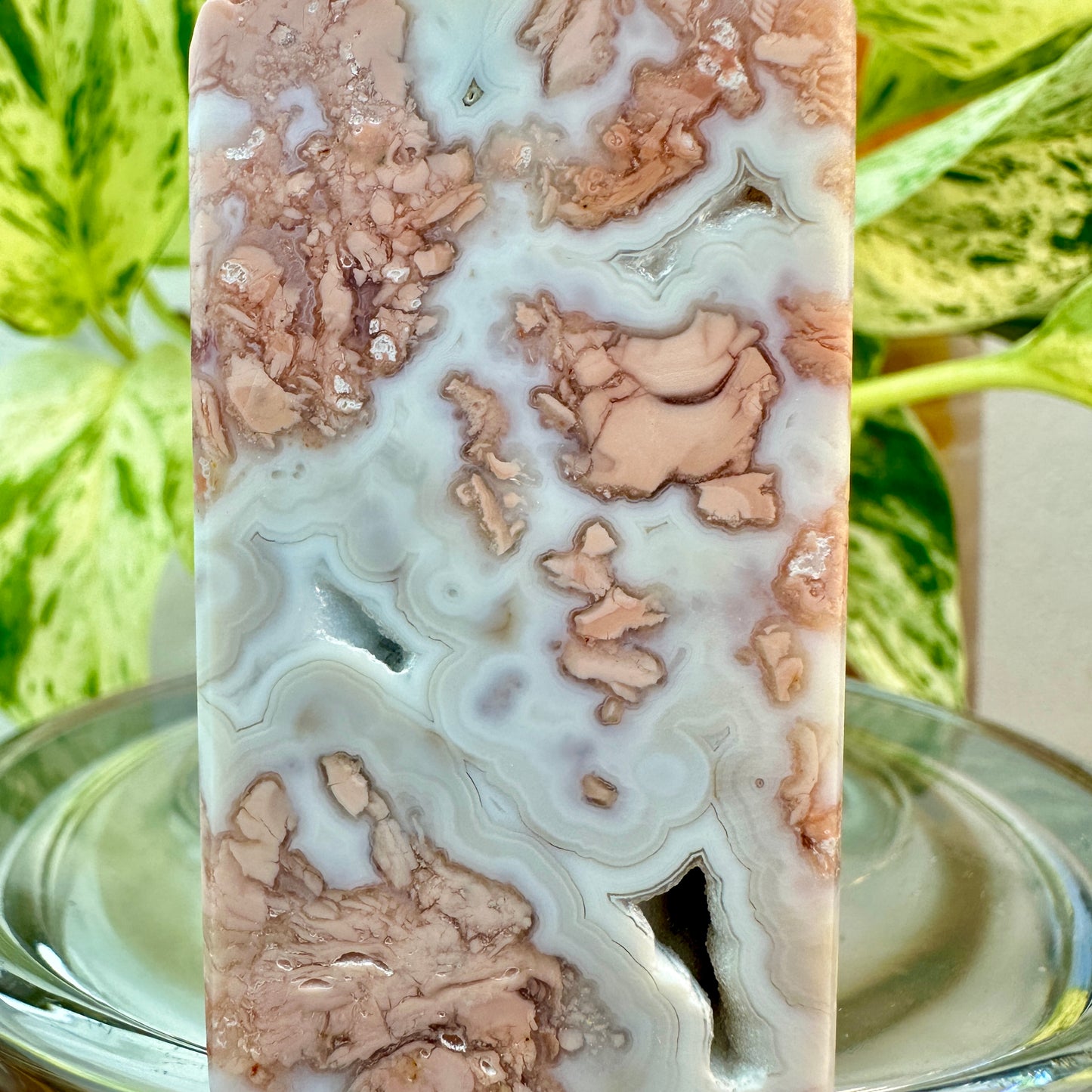 Pink Agate Tower — 3 inch
Emotional Stability | Nurturing | Grounded Love