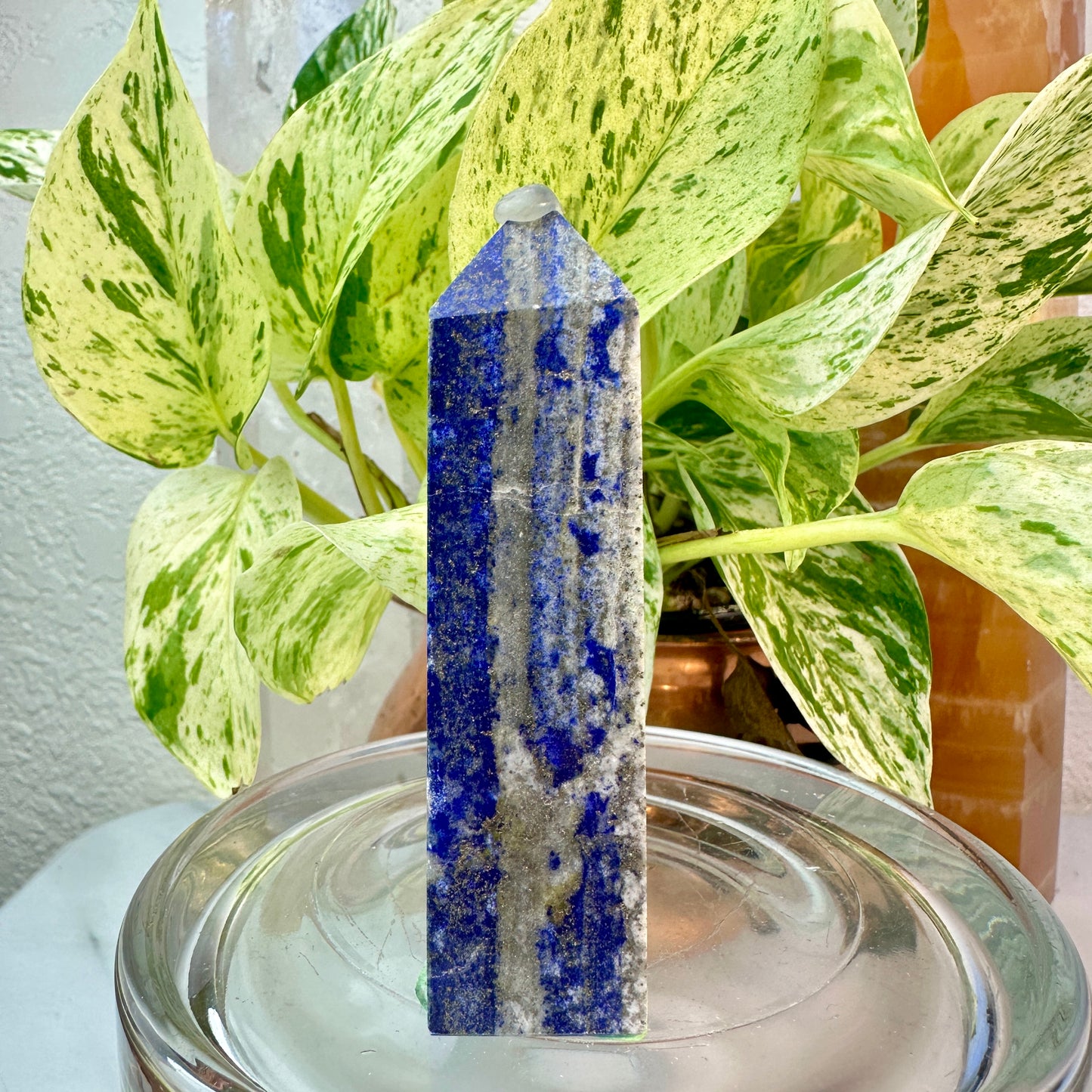 Lapis Lazuli Tower — 3.4 inch
Wisdom | Truth | Inner Vision
✨ Imperfect — Small Chip on Corner ✨
