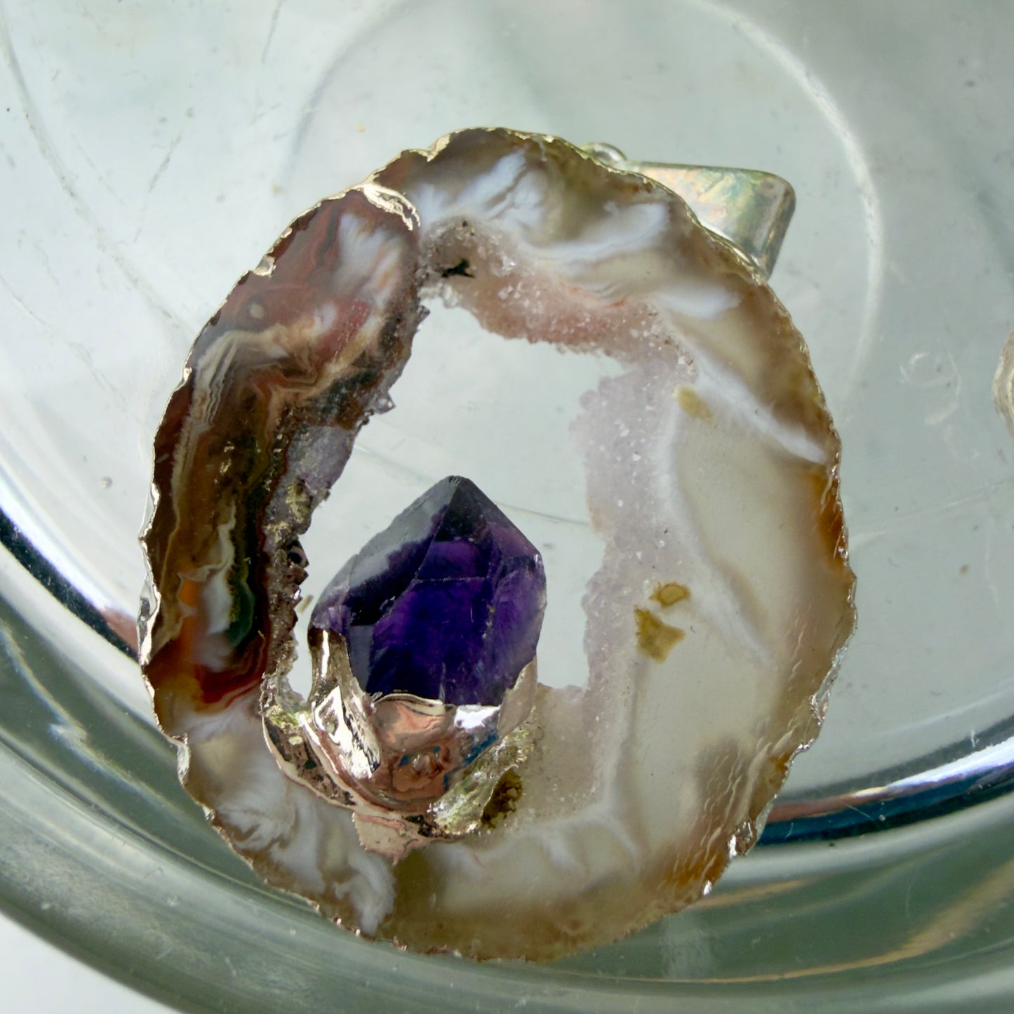 Agate & Amethyst Crystal Pendants – Protective Healing Jewelry (1.3–1.7”) ✨💜