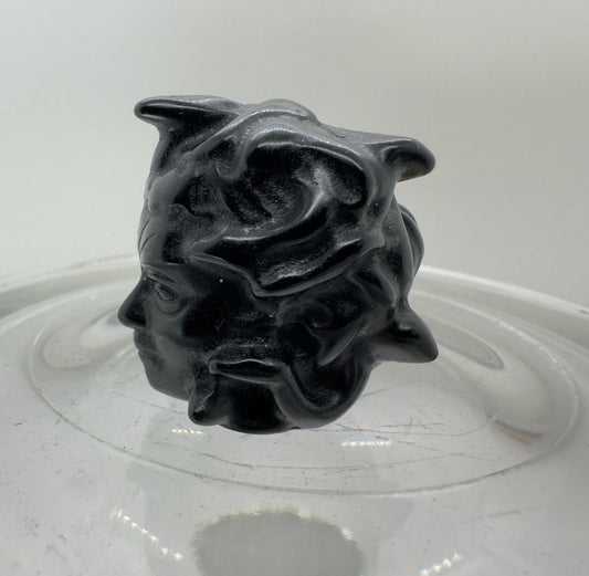 Mini Black Obsidian Medusa