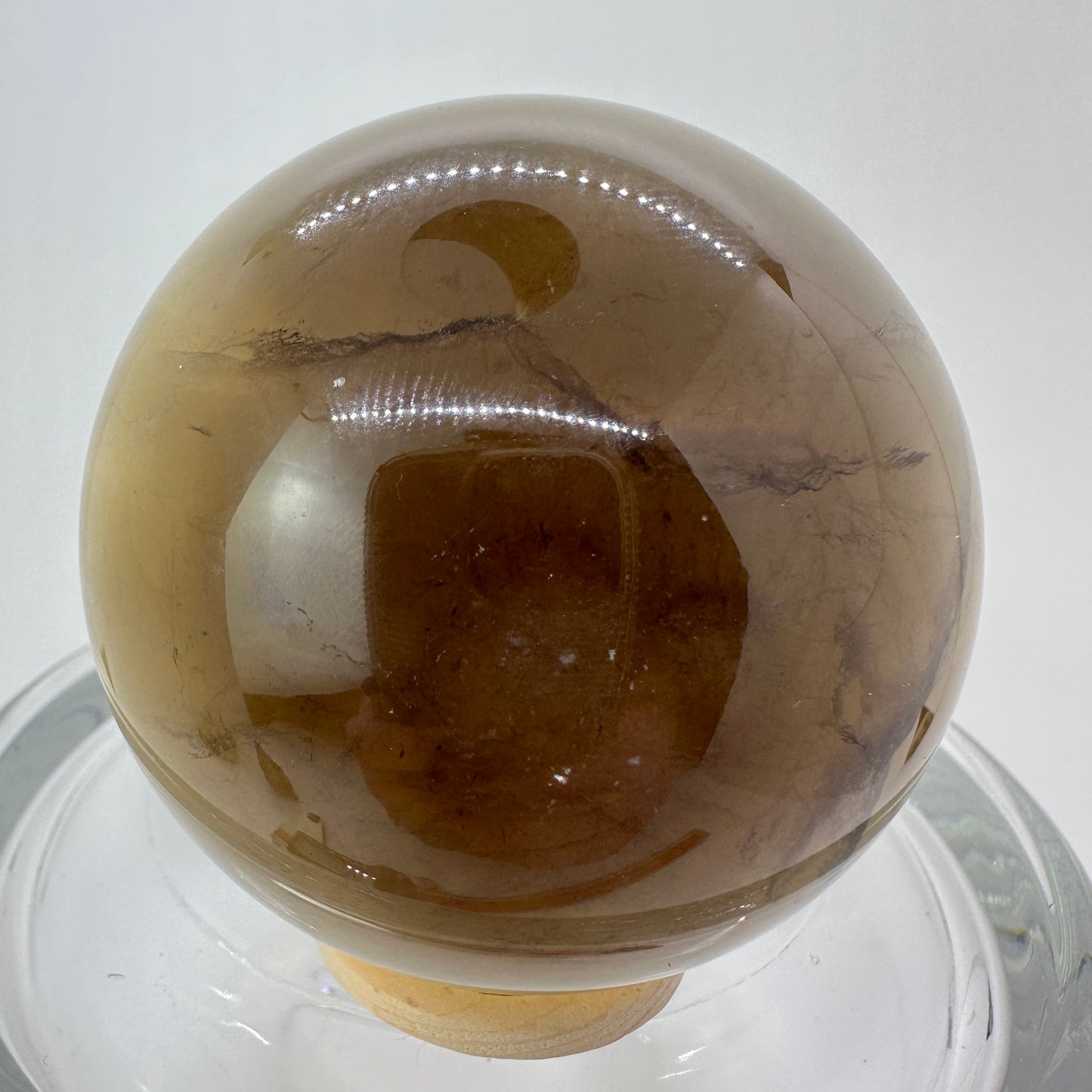 68mm Yellow Fluorite Sphere - Katie's Mystic Crystals