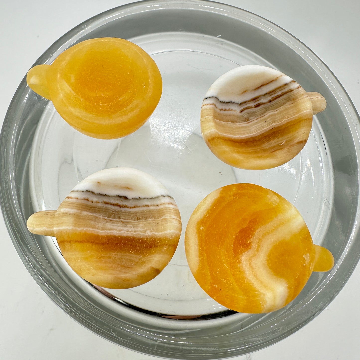 Yellow Calcite Mini Tea Cups - Katie's Mystic Crystals