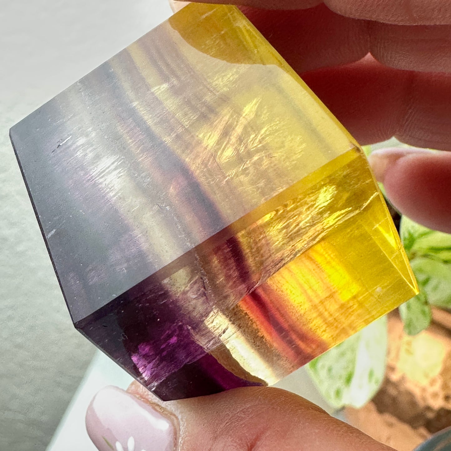 Yellow & Purple Banded Fluorite Cubes with Sparkling Mica — 1.2–1.4 inch
Clarity | Confidence | Spiritual Focus