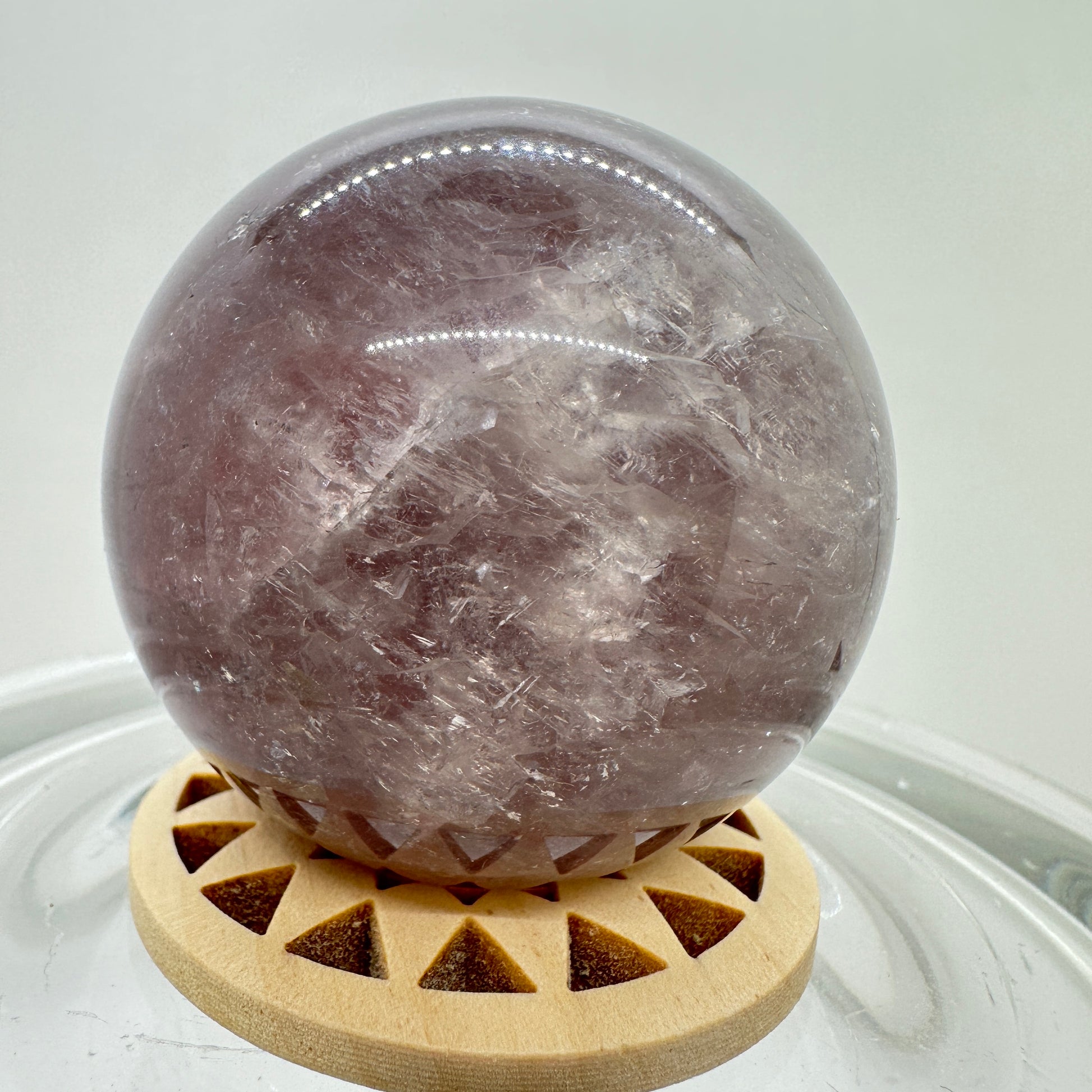 Mica In Rainbow Fluorite Sphere - Katie's Mystic Crystals